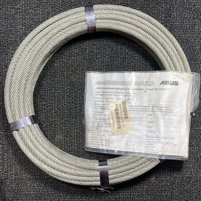 Wire Rope 9MM x 30.40M - AN668