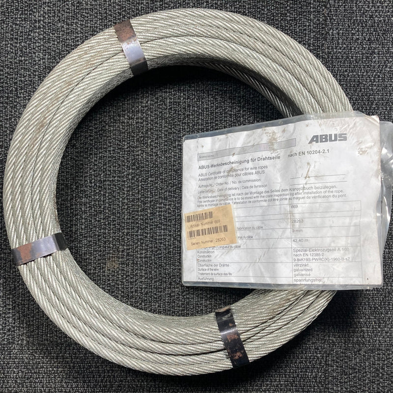 Wire Rope 9MM x 42.40M - AN669