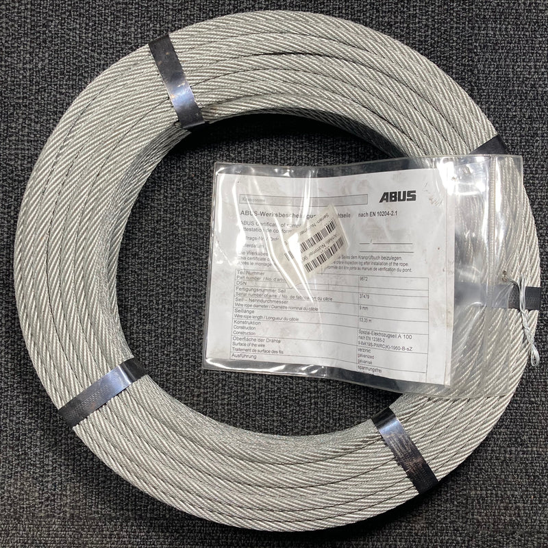 gm2000 wire rope 9.0mm x 53.35m